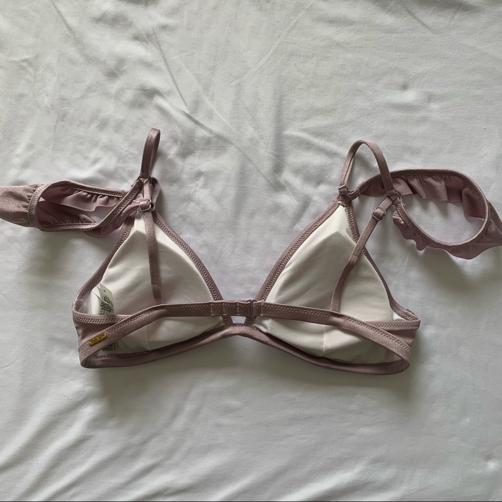 PINK VS Shine Flutter Strap Triangle Bikini Top - Picture 4 of 7